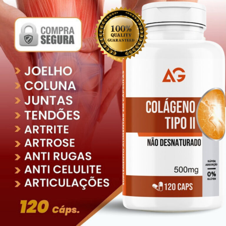 Colágeno Tipo 2 Original 120 Cápsulas 500mg Joel
