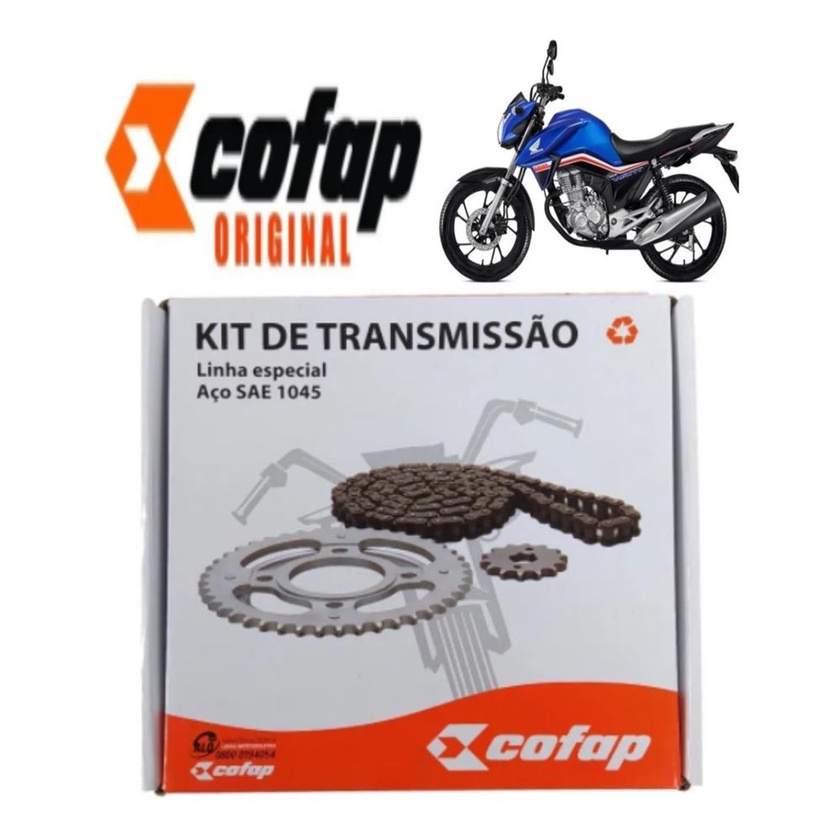 Kit Relacao Transmissao Tracao Honda Cg Titan Fan 160 2015 2016 2017 2018 2019 2020 2021 Original Co