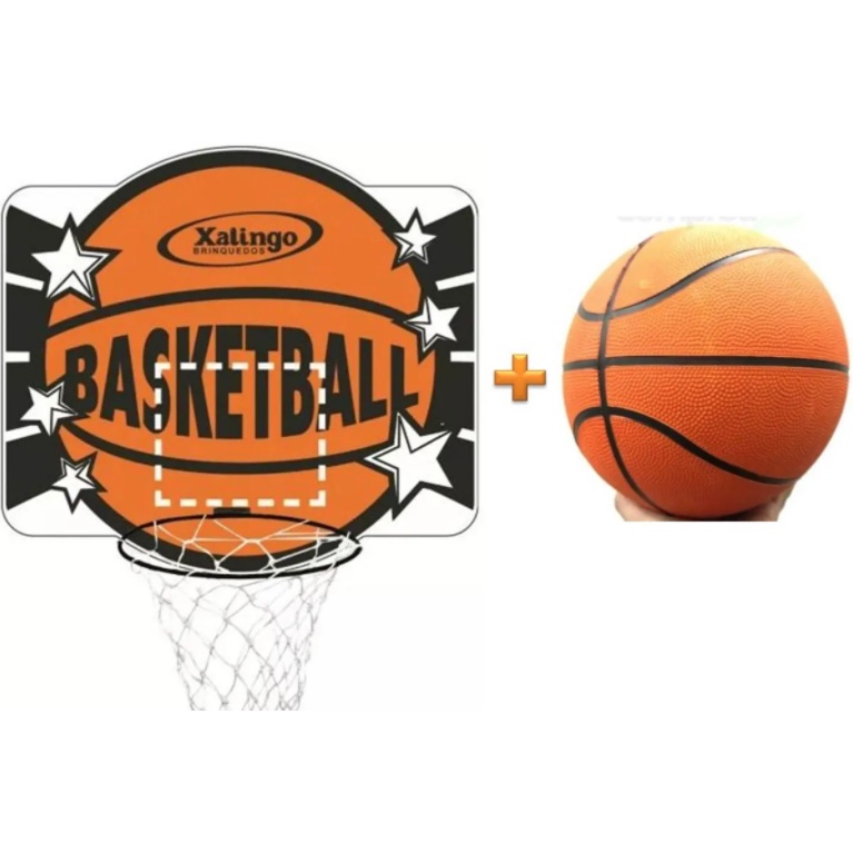Kit Basquete Cesta + Bola Oficial Tabela de Basque