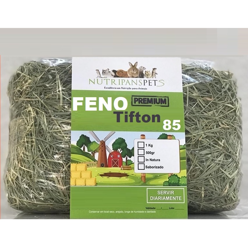 Feno TIFTON 85 Super Premium Coelho Hamster Porquinho Da Índia Chinchila. Verdinho e Cheiroso.