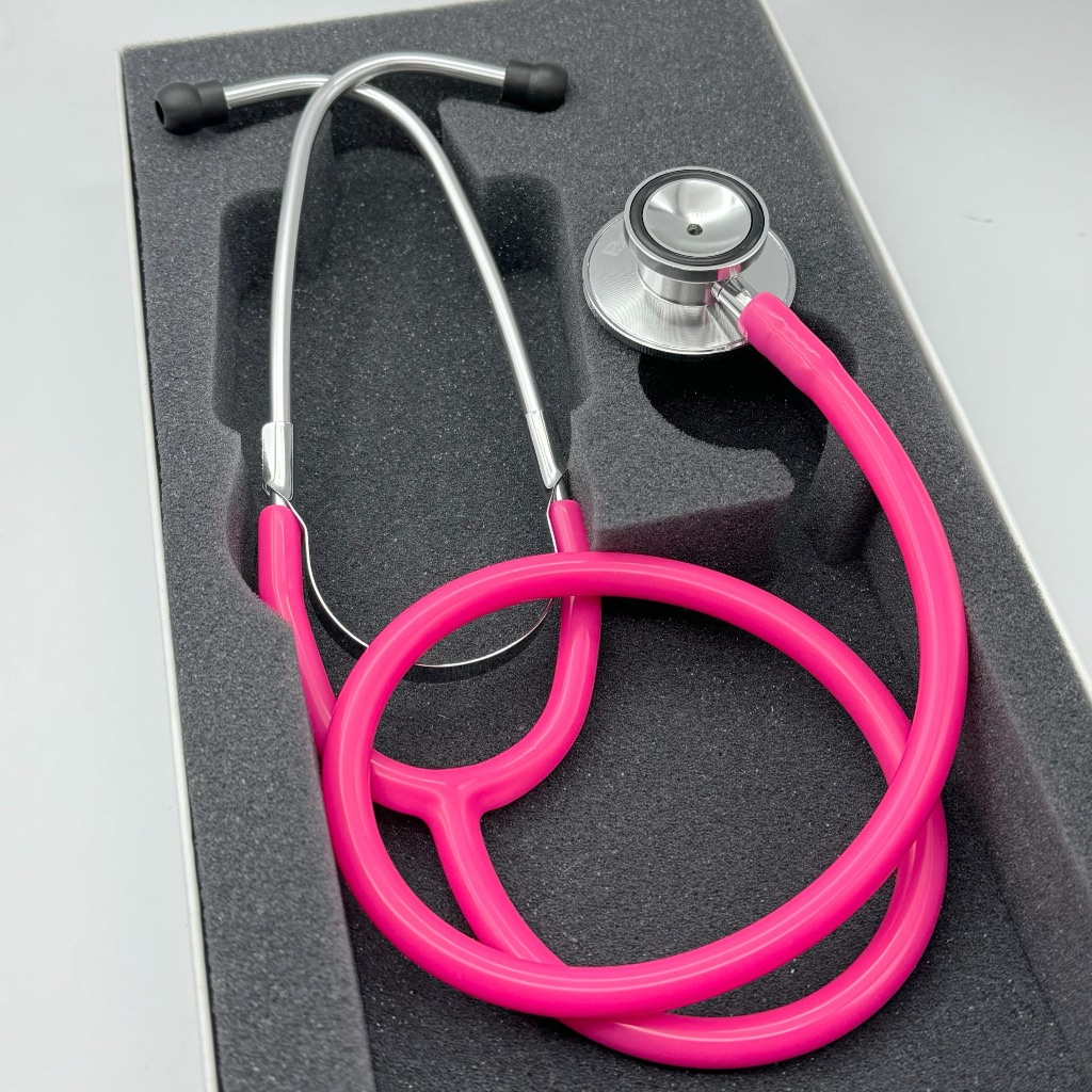 Estetoscópio P.A Med Rosa Duplo Adulto e Infantil Enfermagem Estudante Excelente Ausculta