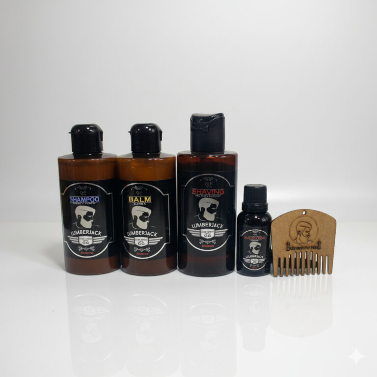 Kit Balm, Shampoo 3×1, Shaving e Óleo para b