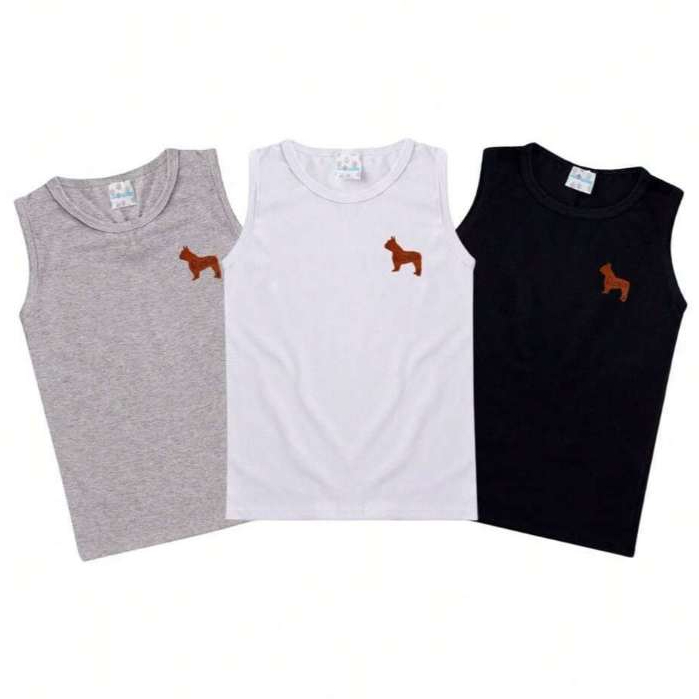 kit 3 Camisas Regatas Camisetas Machão Menino Cam