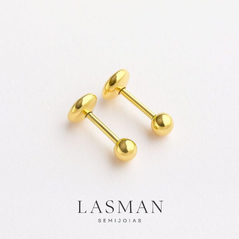 Brinco Infantil Bolinha Mini 3mm C/ Tarraxa Baby e