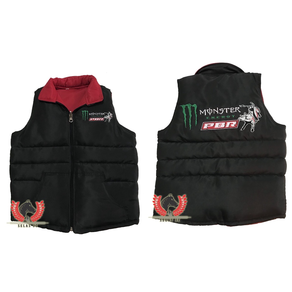 Colete Infantil Country Acolchoado Pbr Monster Unissex M02