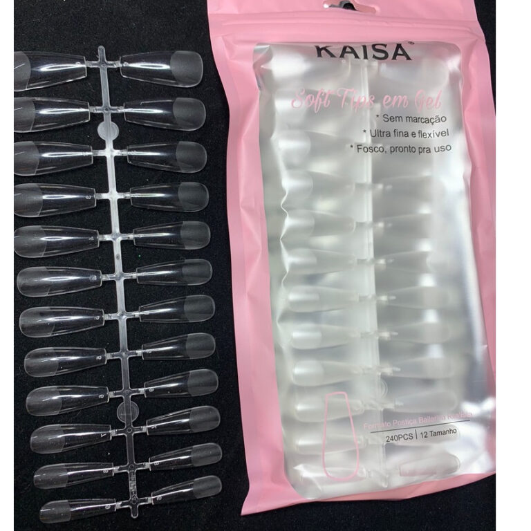 Unhas Soft Tips em Gel – Transparente 240 PC
