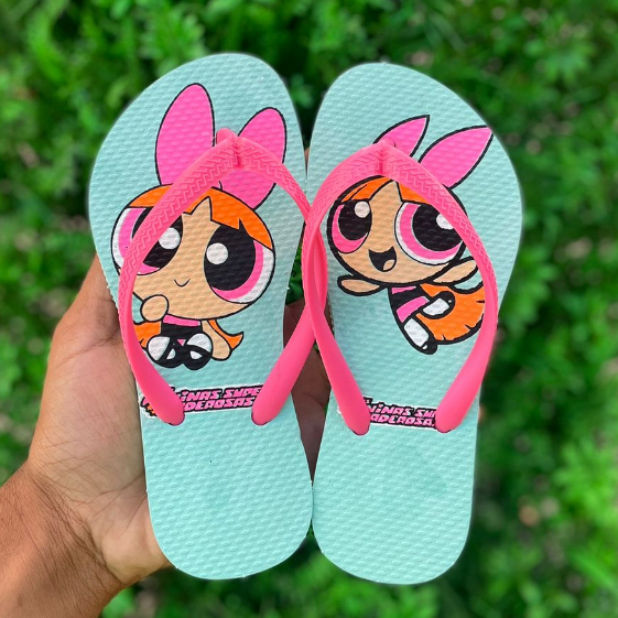 Chinelo Sandália infantil Feminino criança Menin