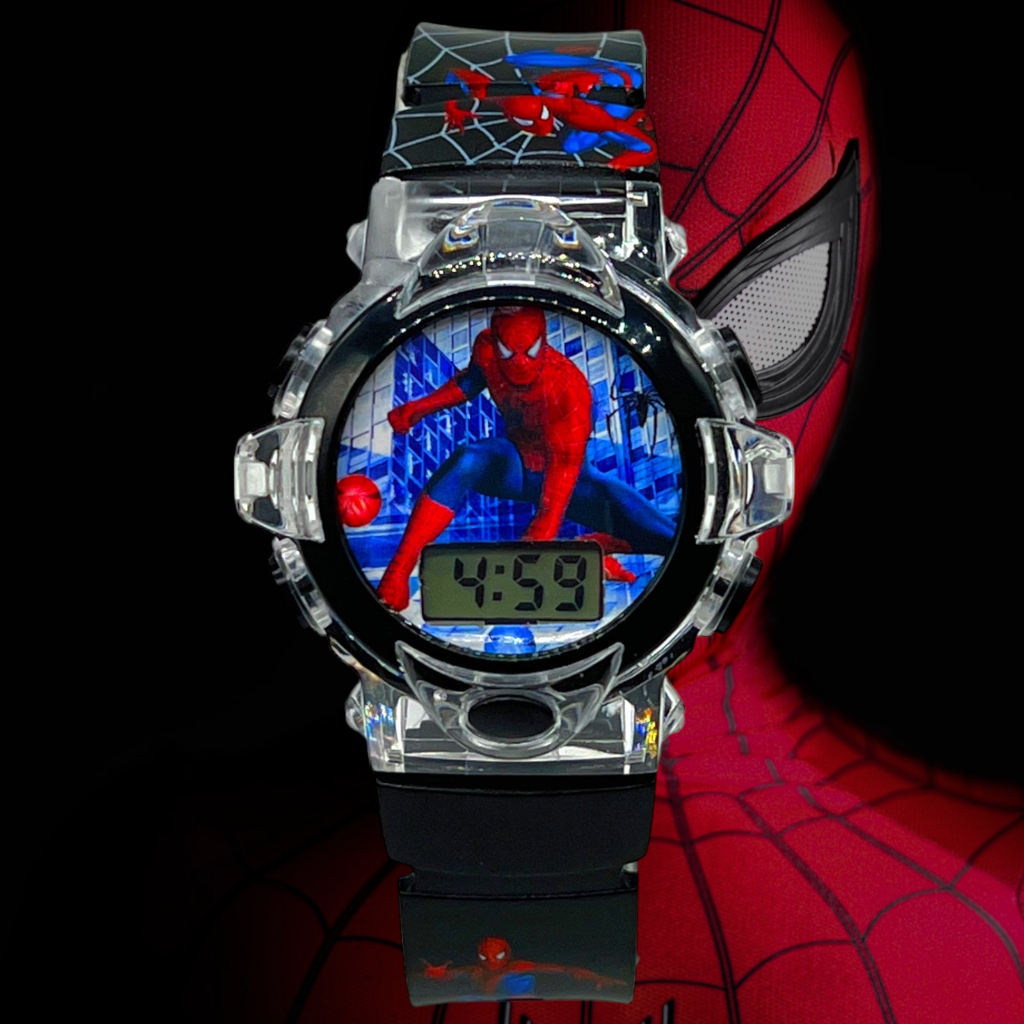 Relógio Infantil Menino Homem Aranha Vingadores Com Luz e Som