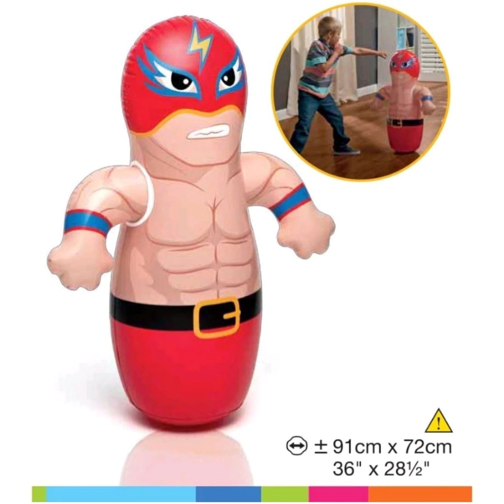 João Bobo Teimoso Inflavel Infantil lutador Mascarado – Intex VERMELHO