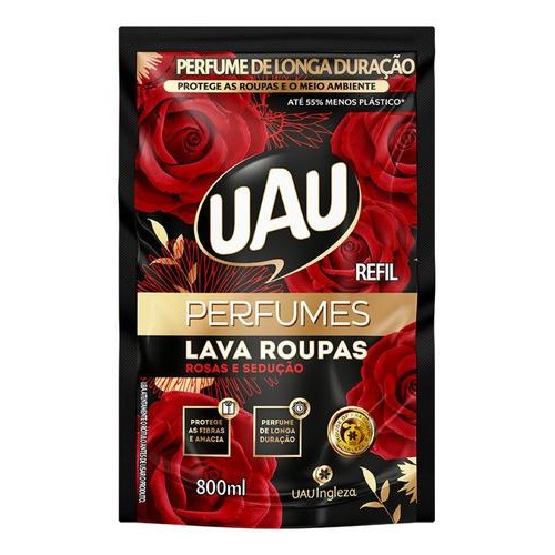 Lava Roupas 800ml Perfumes Rosas E Sedução Uau R