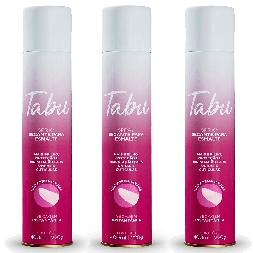 Kit 3 unid – Secante para Esmalte Tabu 400ml