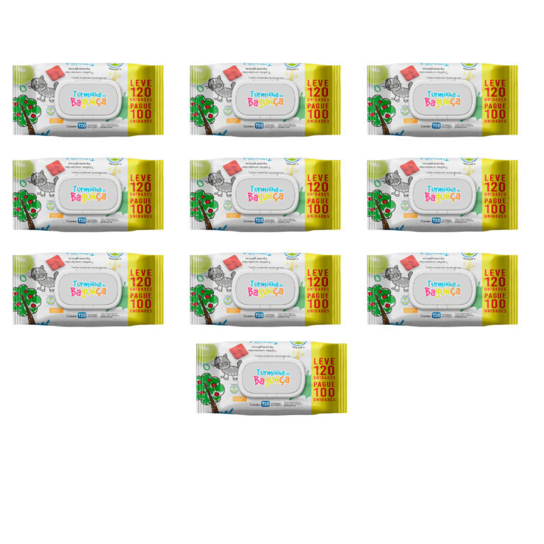 Kit 10 Pacotes Toalhas Umedecidas TURMINHA DA BAGU