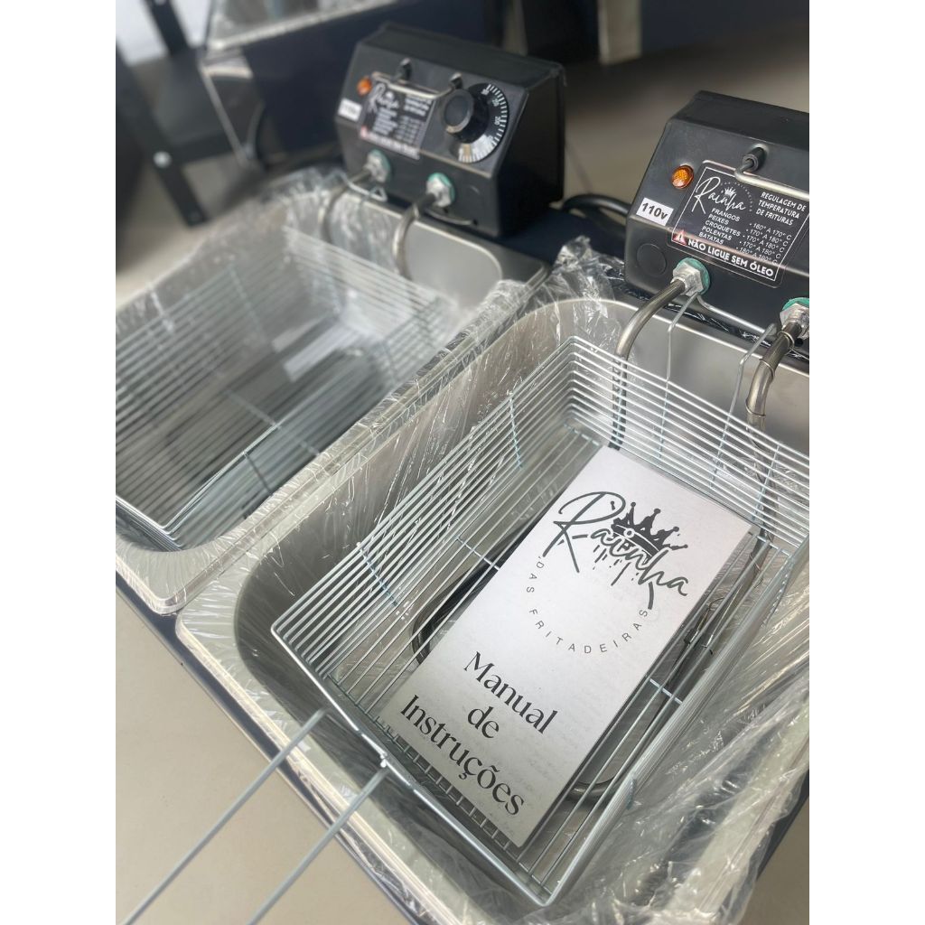 Fritadeira Elétrica Industrial em Inox Dupla 10 Litros com 6.000 Watts -Eficiência e Qualidade para
