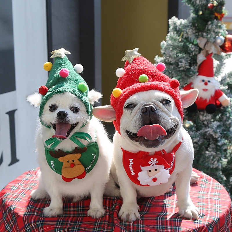 Chapéu De Natal Para Animais De Estimação Cachorro Gato Teddy Fado Pomerânia Fantasia De Inverno