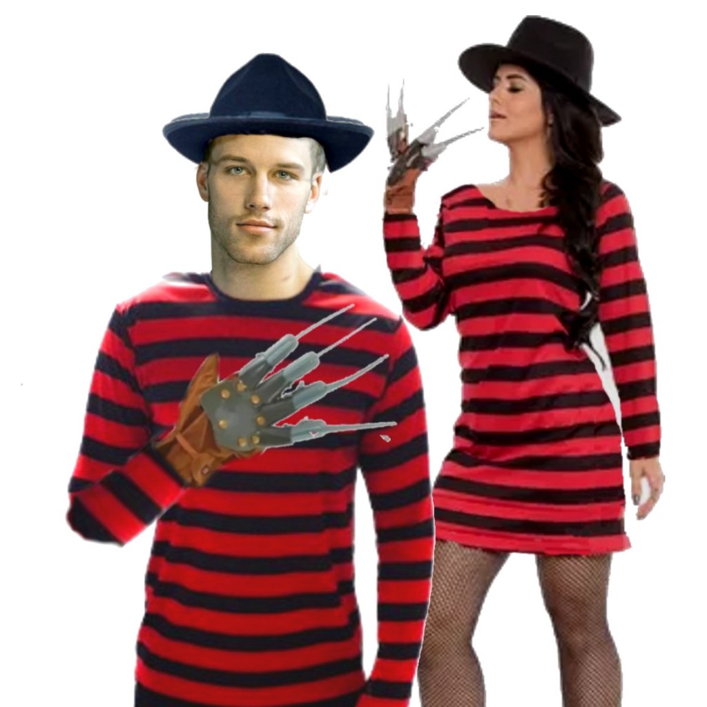 FANTASIA FREDDY KRUEGER GARRA CHAPEU VESTIDO/CAMISETA