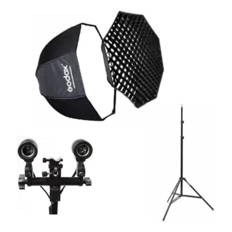 Kit Softbox Godox 120cm C/ Grid + Tripé + Sup Lâ