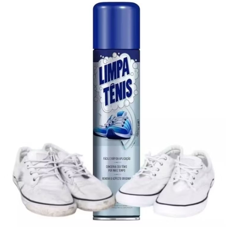Limpa Tênis rápido fácil aplicação espuma lim