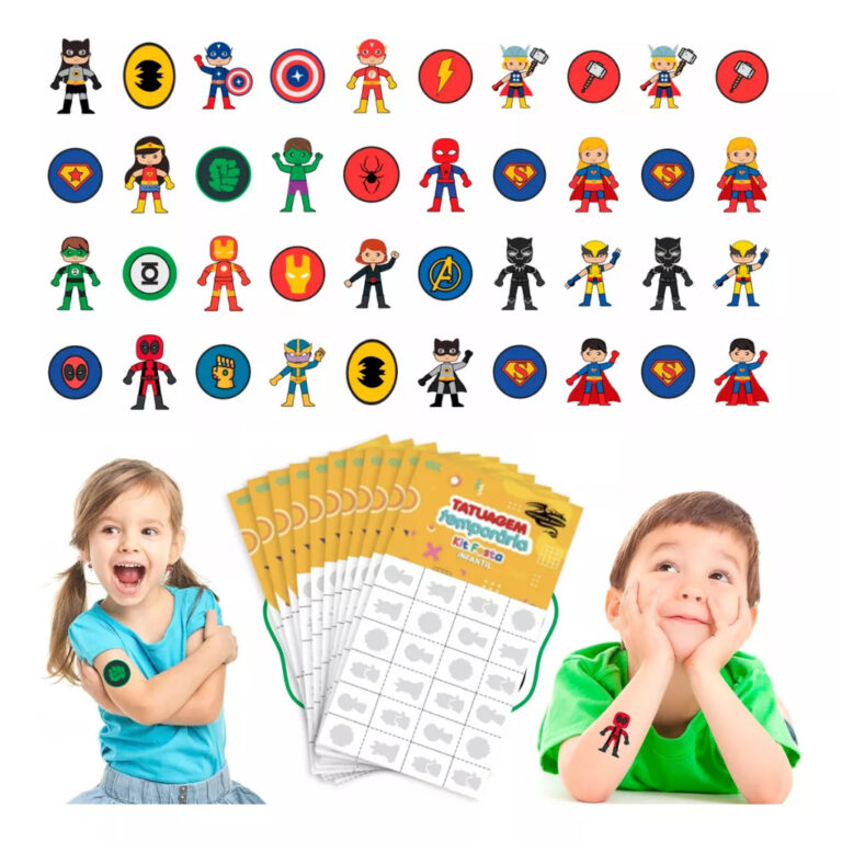 32/160/256 Tatuagem Infantil Temporária Menino He