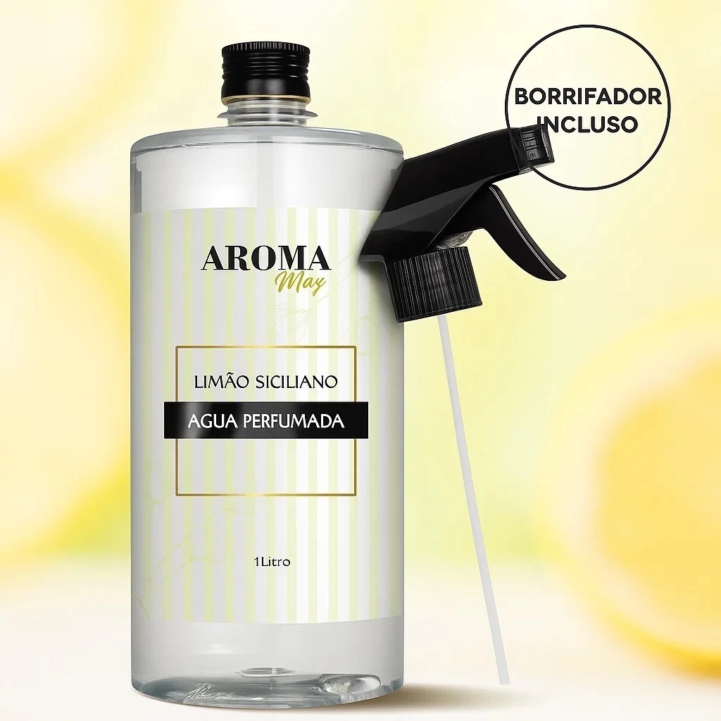 Água Perfumada Aromatizador Perfume Aroma Limão Siciliano Cítrico Ambientes Perfumados 1 Litro