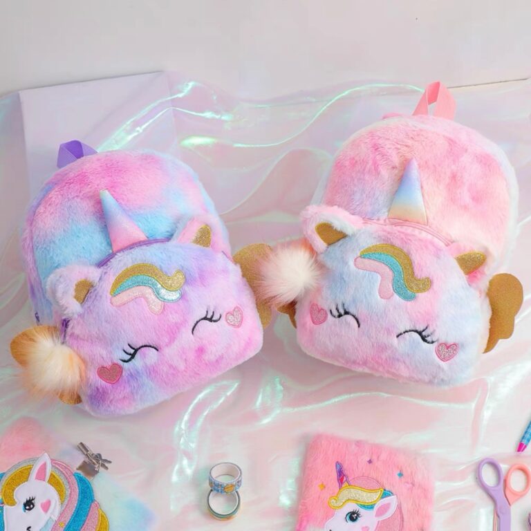 Mochila / Bolsa Infantil De Pelúcia / Fofa / De U