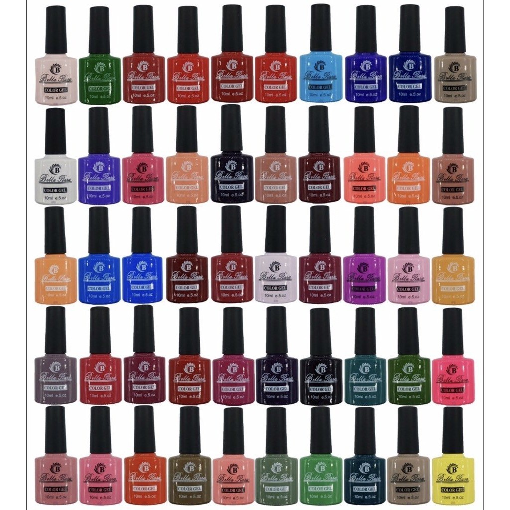 Kit 24 Esmaltes Em Gel DEz / Bella Rosa / KES / Lirio / Sioux / Real Love Unhas Uv Led Esmalte
