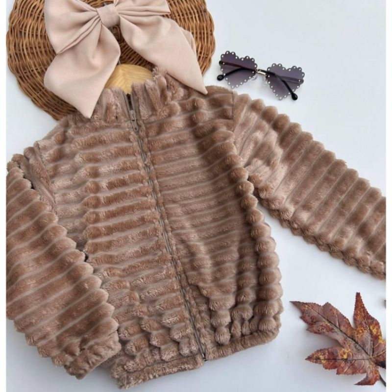 Casaco de Inverno Menina e Menino Teddy Puff Fofinho Infantil Blogueira Jaqueta Blusa de Frio Invern