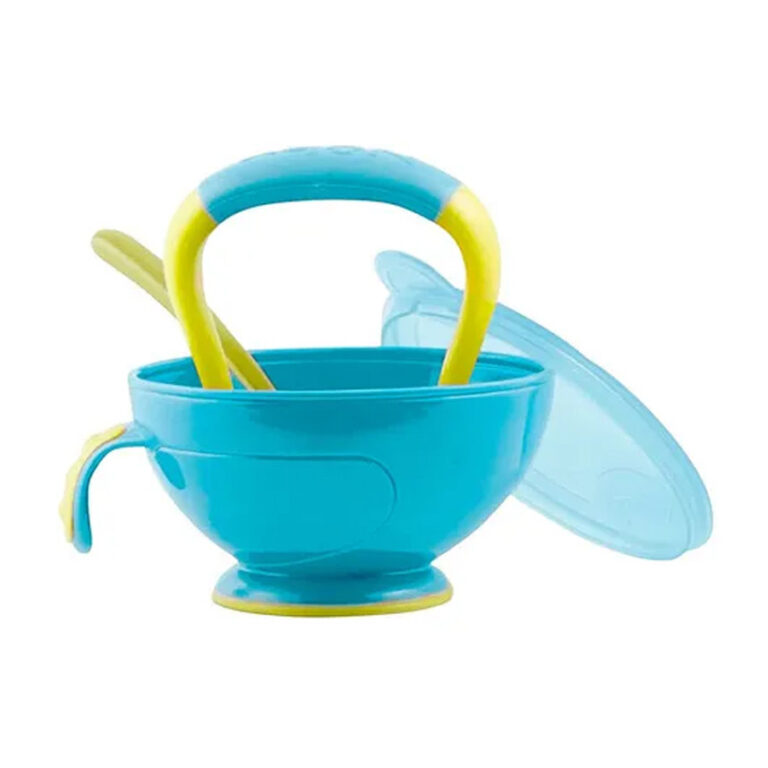 Preparador de Papinhas Com Amassador E Colher Azul