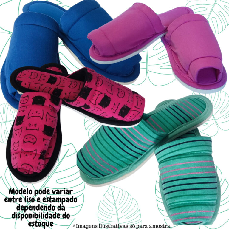 Pantufa de Quarto Feminina e Masculina Estampadas
