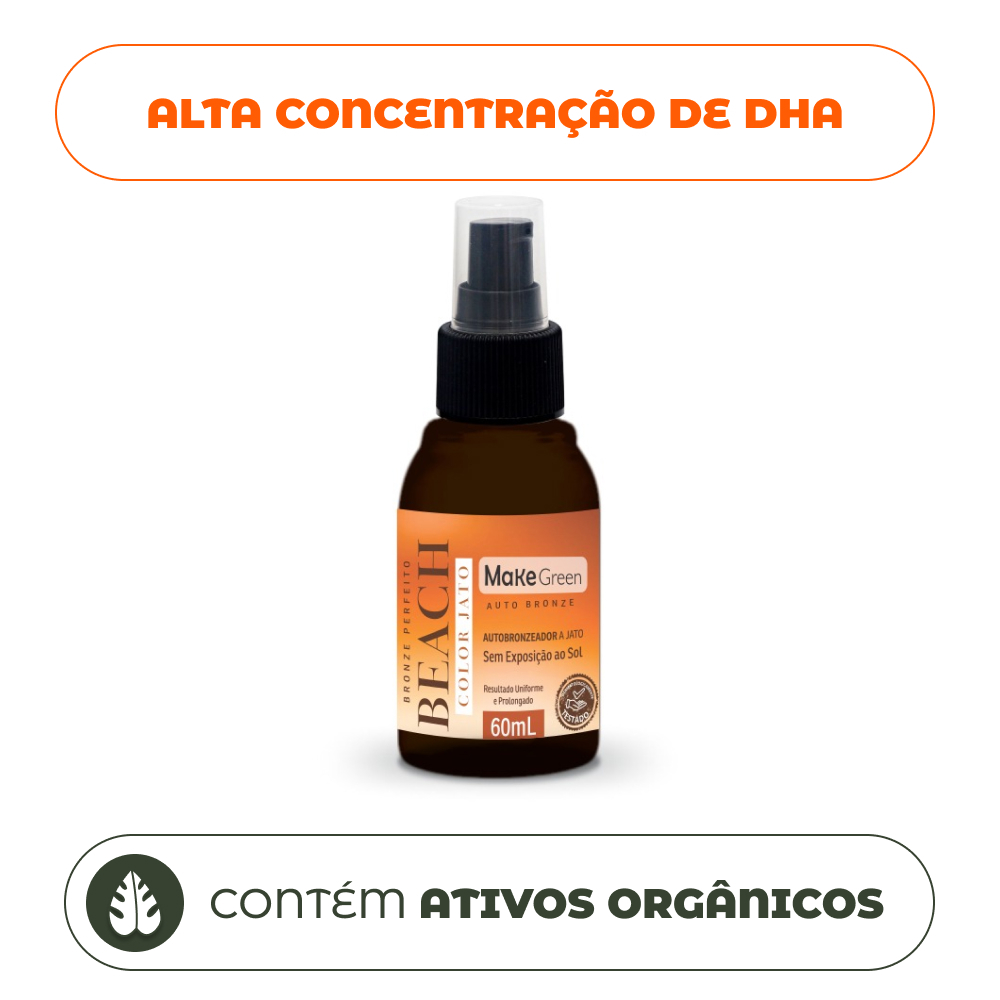 Bronze Gelado Bronzeamento sem Sol Instantâneo Secagem Rapida 60 ml – Beach Color Jato