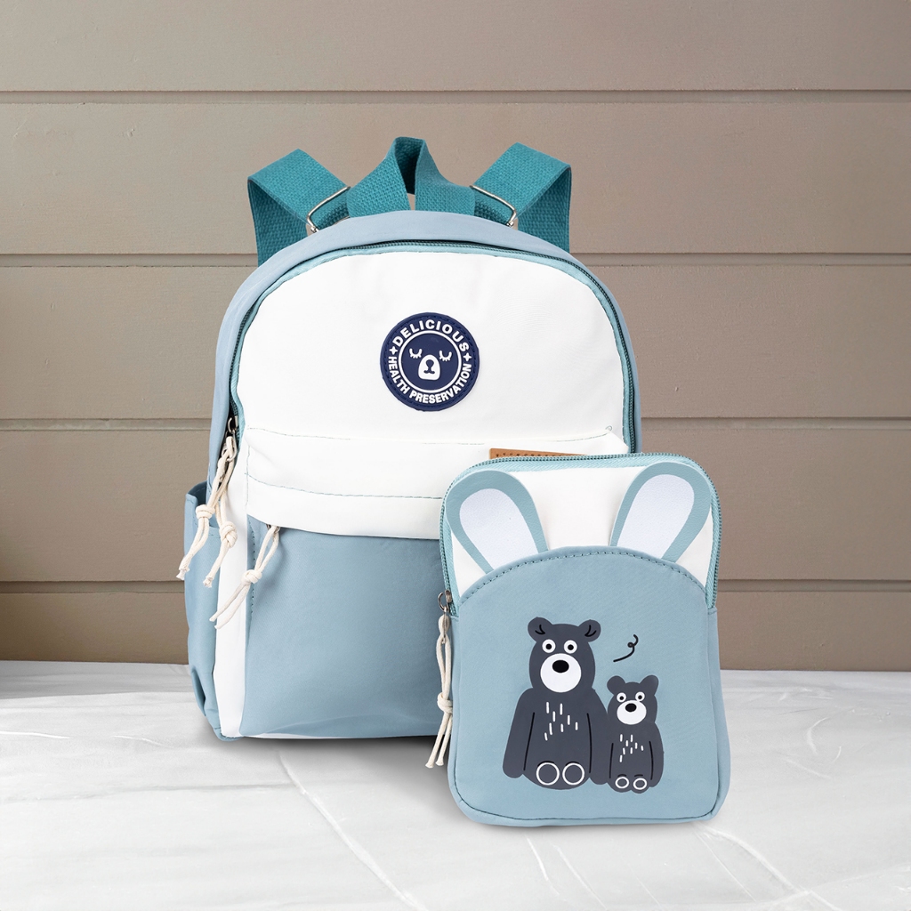 Kit Mochila e Infantil Escolar com Estampa de Urso Conforto Resistência e Qualidade Ideal para Escol