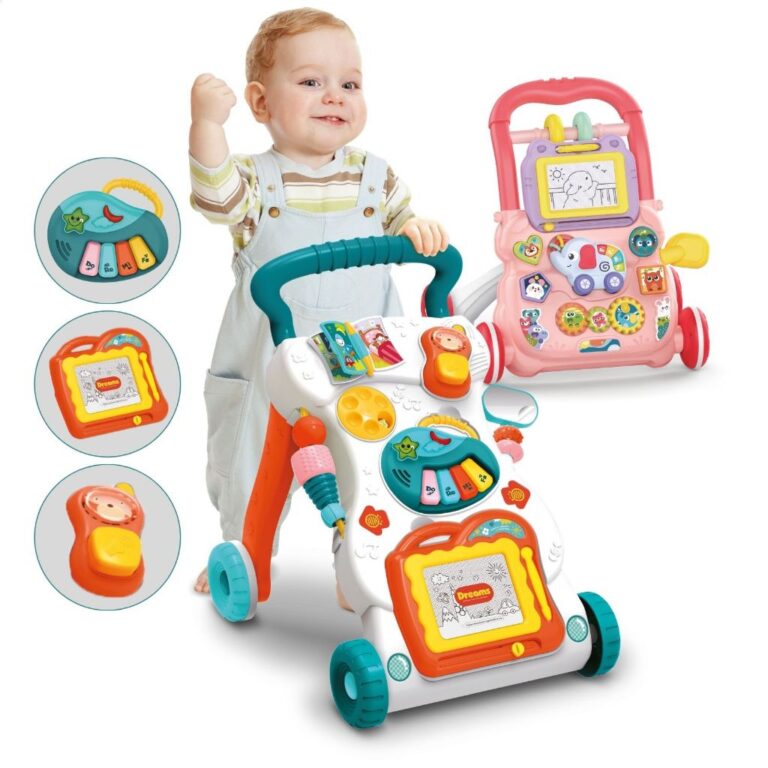 Andador de Empurrar Didático Brinquedo Educativo 