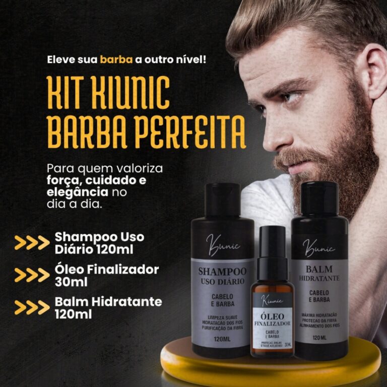 Kit Barba Masculino Shampoo Perfumado + Balm Hidra