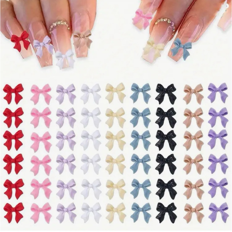 kit com 20 Laços 3D para Unhas Nail Art Fofa e Estilosa