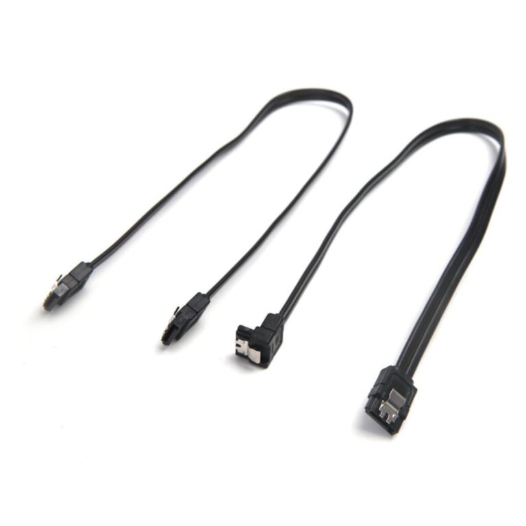 Kit 2 Cabos SATA III 6 Gb/s com Trava  Conectores 