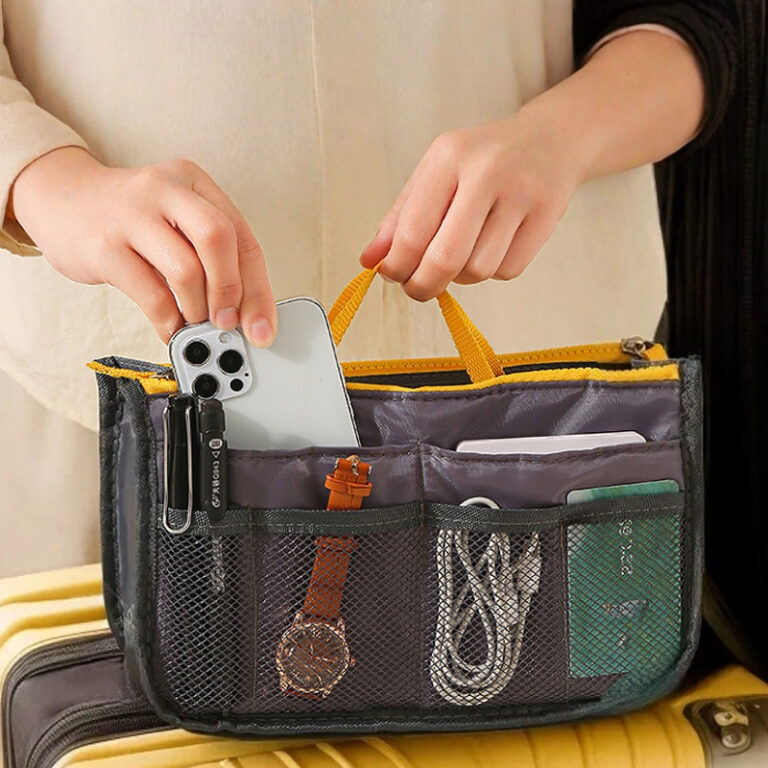 Organizador De Viagem Dupla Camada Com Divisórias