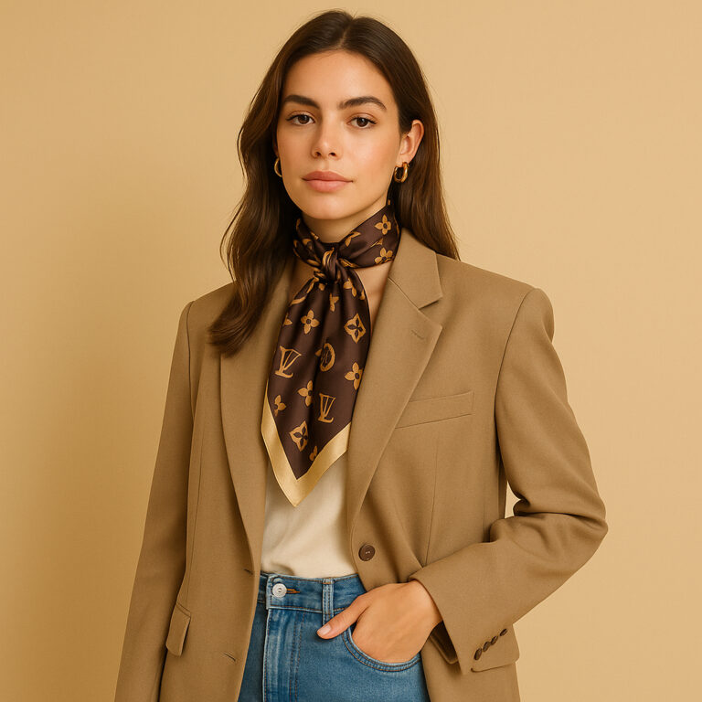 Lenço Cetim 90×90 Cabeça Pescoço de Seda S