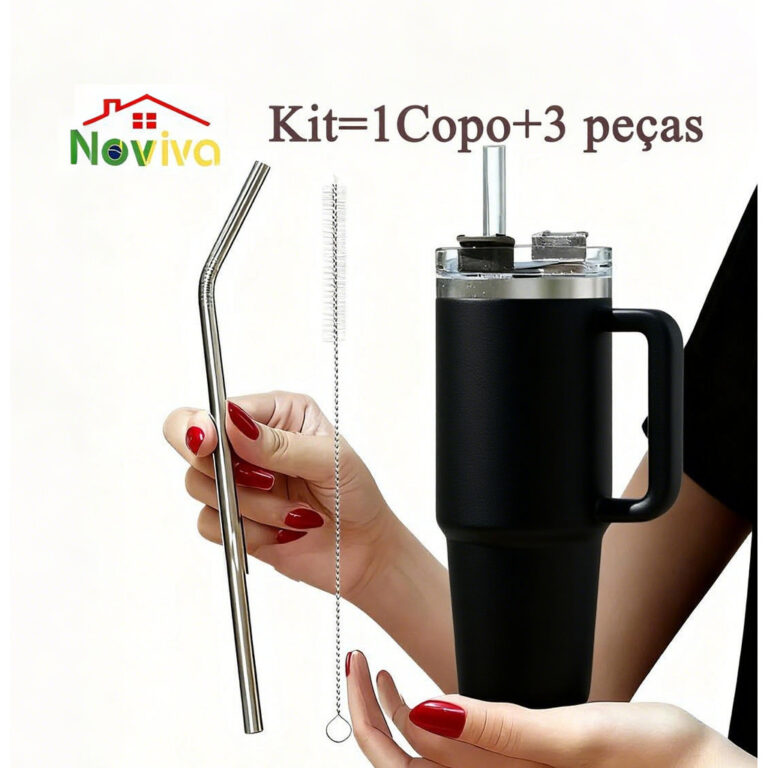 Garrafa Copo Térmica 1200ml Aço Inoxidável-Conj