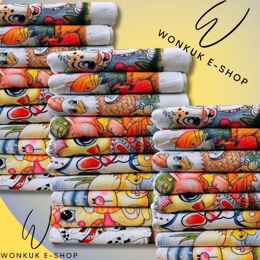 kit Pano de prato de cozinha estampado com bainha 100% algodão peças variadas