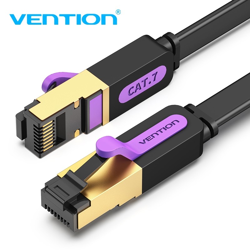 Vention cat7 ethernet cabos 10gbps de alta velocidade plana cabo internet roteador pc rj45 cabo de r