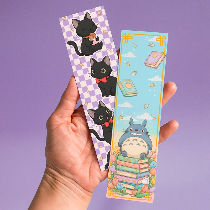 Marca de Página Totoro e JIJI Studio Ghibli  5x18cm
