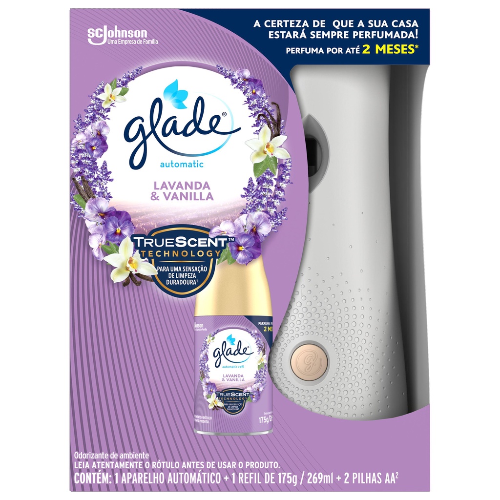 Odorizador de Ambiente Glade Automatic + Refil Lavanda E Vanilla 269ml