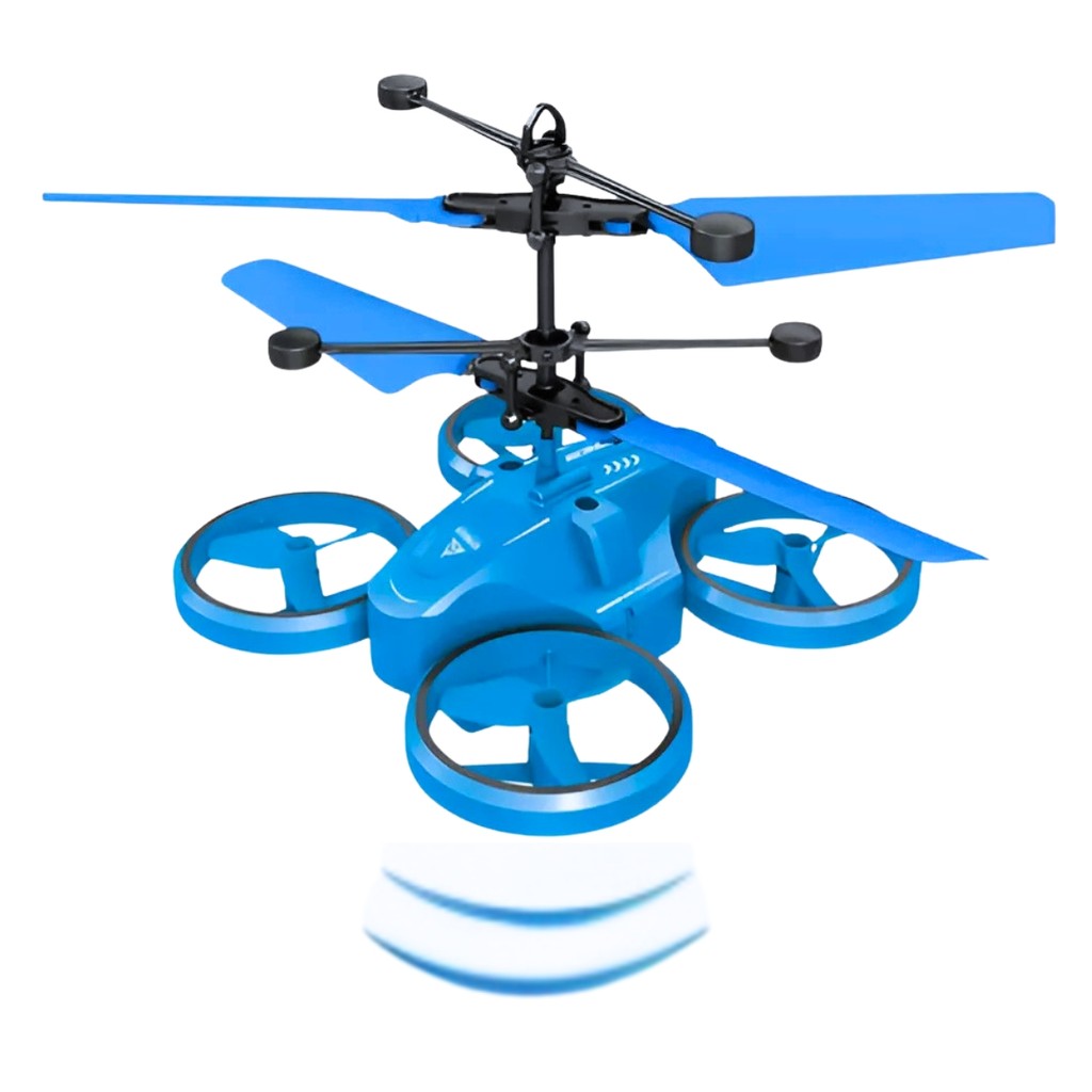 Mini Drone Voador Azul Recarregável C/ Sensor de Movimento – Castela
