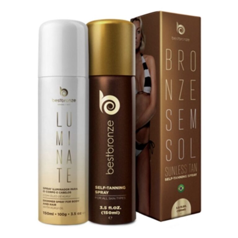 Autobronzeador Spray + Maquiagem Iluminador para o