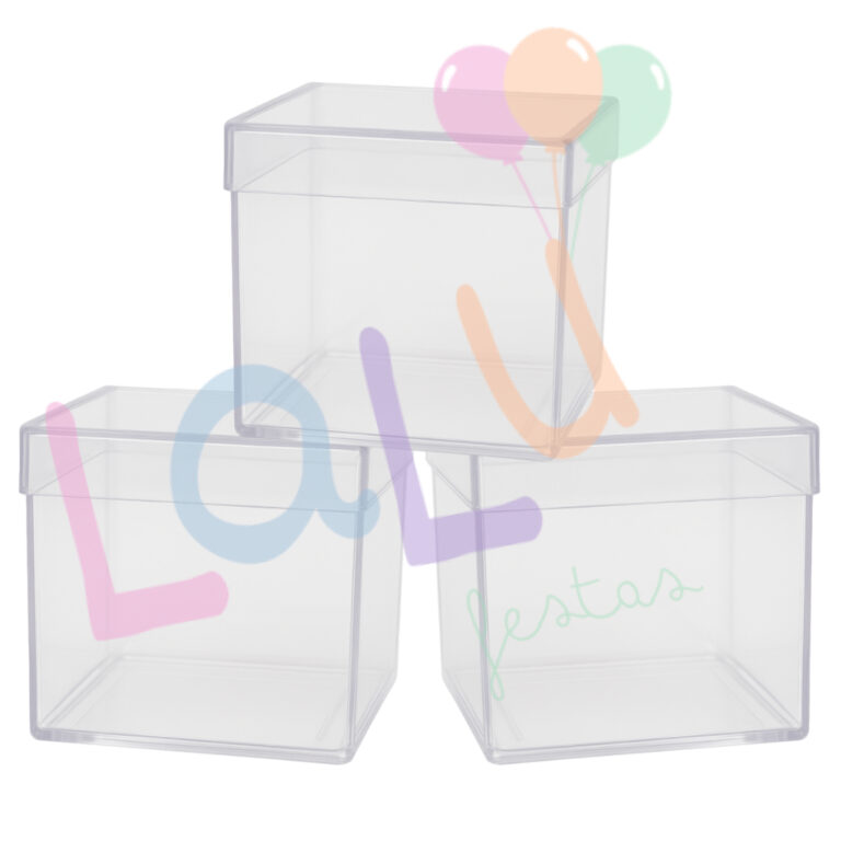 100 Caixinhas acrílica para lembranças 5 x 5 acr