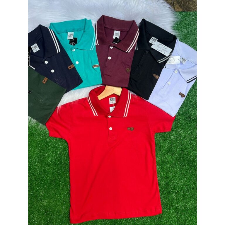 Camiseta Polo Algodão Infantil menino Garoto trad