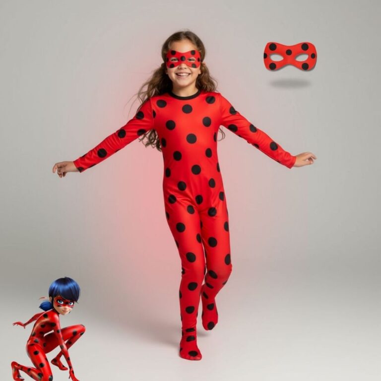 Fantasia Ladybug Infantil Festa Joaninha Luxo Com