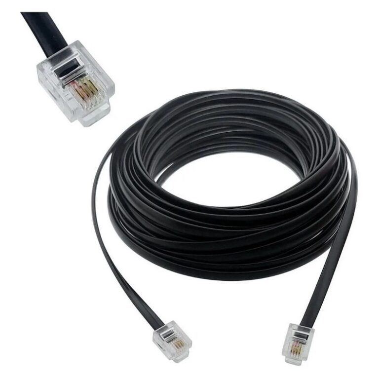 Cabo De Telefone Fixo Rj11 Crimpado Preto Testado