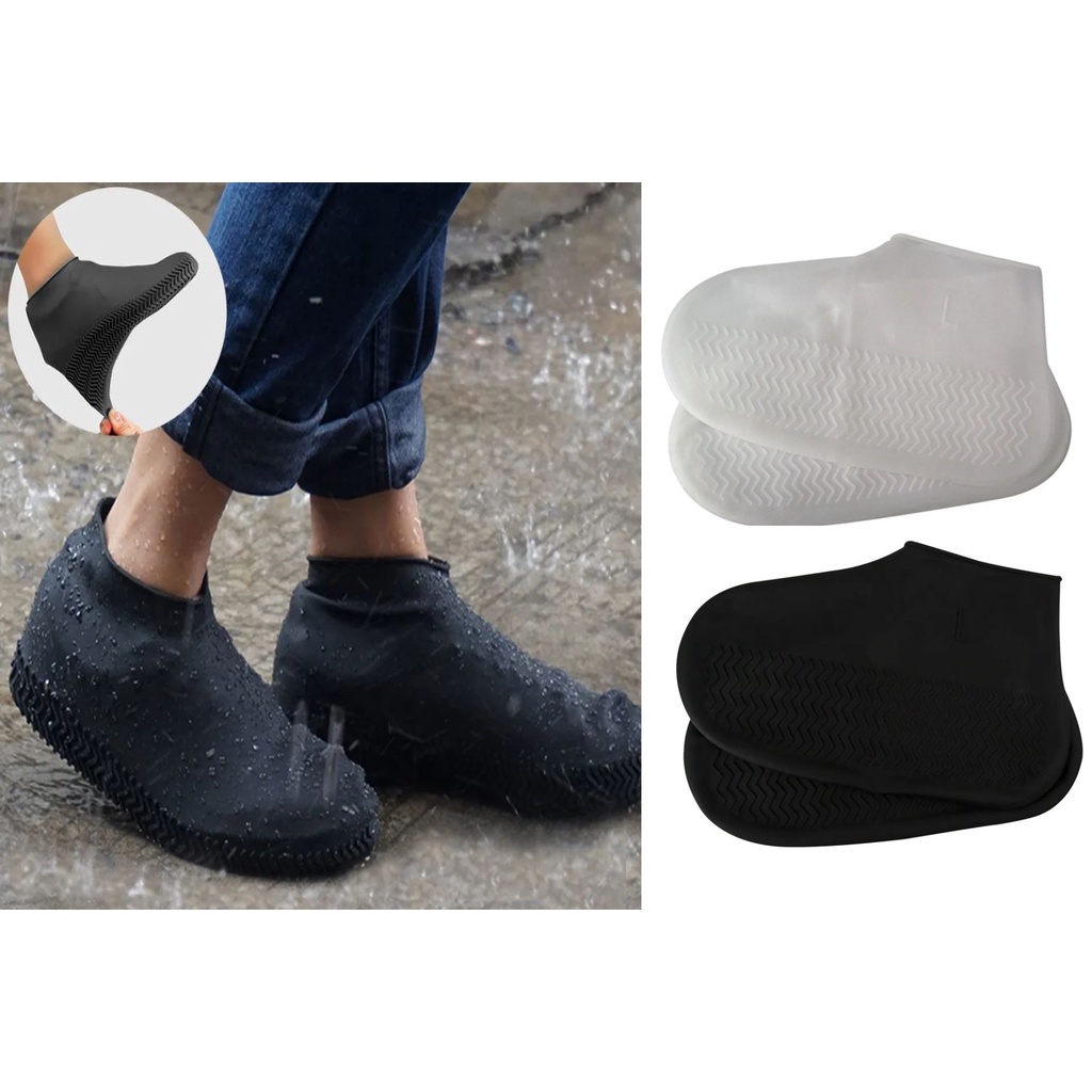 Protetor Capa De Sapato Silicone Elástico Para Chuva Flexível Reutilizável Antiderrapante Impermeáve