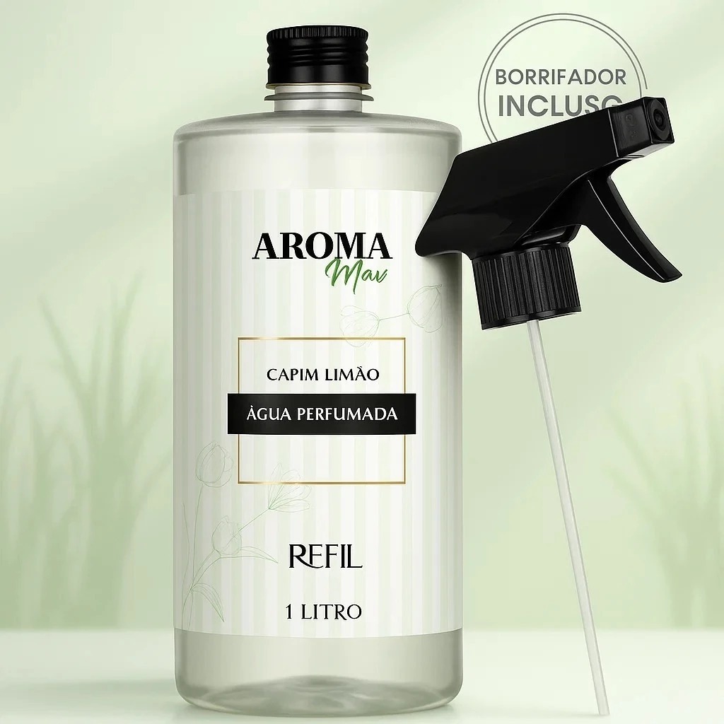 Água Perfumada Aromatizador Perfume Ambiente Para Edredom Coberta 1 Litro Aroma Capim Limão