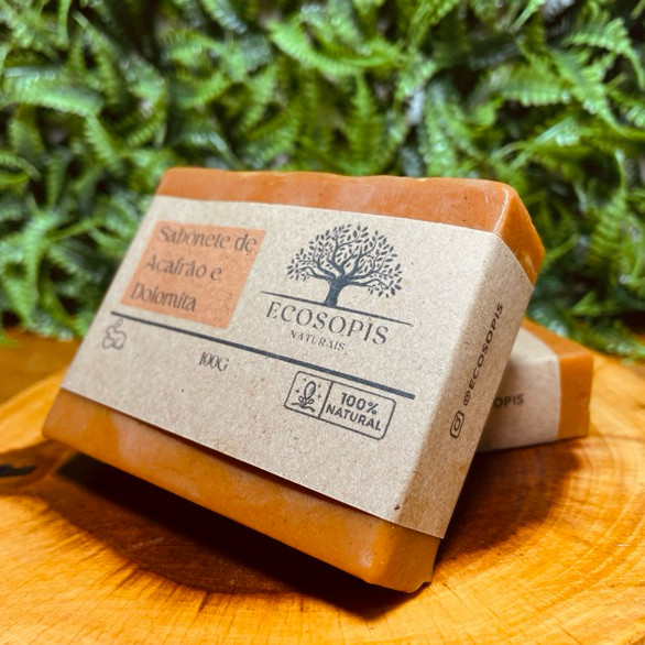 Sabonete de Açafrão e Dolomita Clareador Origina